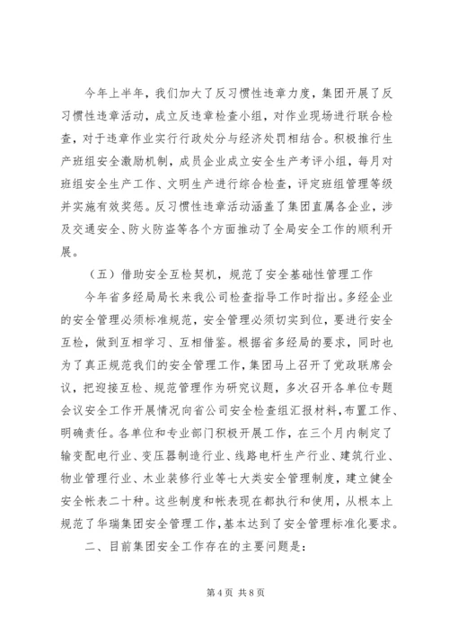 安全工作开展情况向省公司安全检查组汇报材料 (2).docx