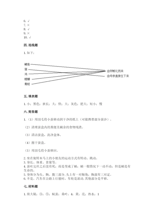 教科版科学三年级下册期末测试卷（综合题）.docx