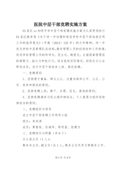 医院中层干部竞聘实施方案 (2).docx