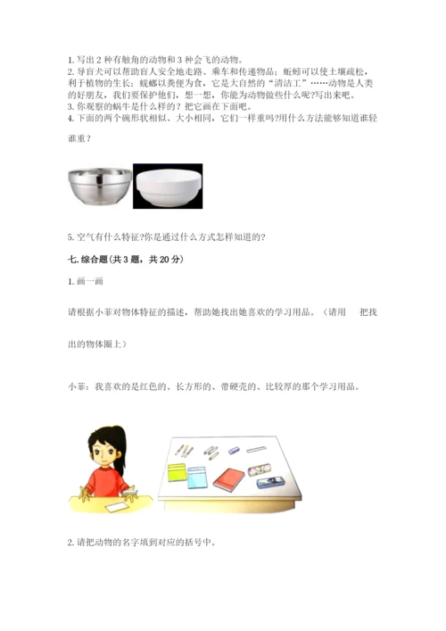 教科版一年级下册科学期末测试卷附参考答案（基础题）.docx