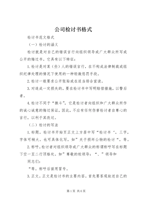 公司检讨书格式 (3).docx