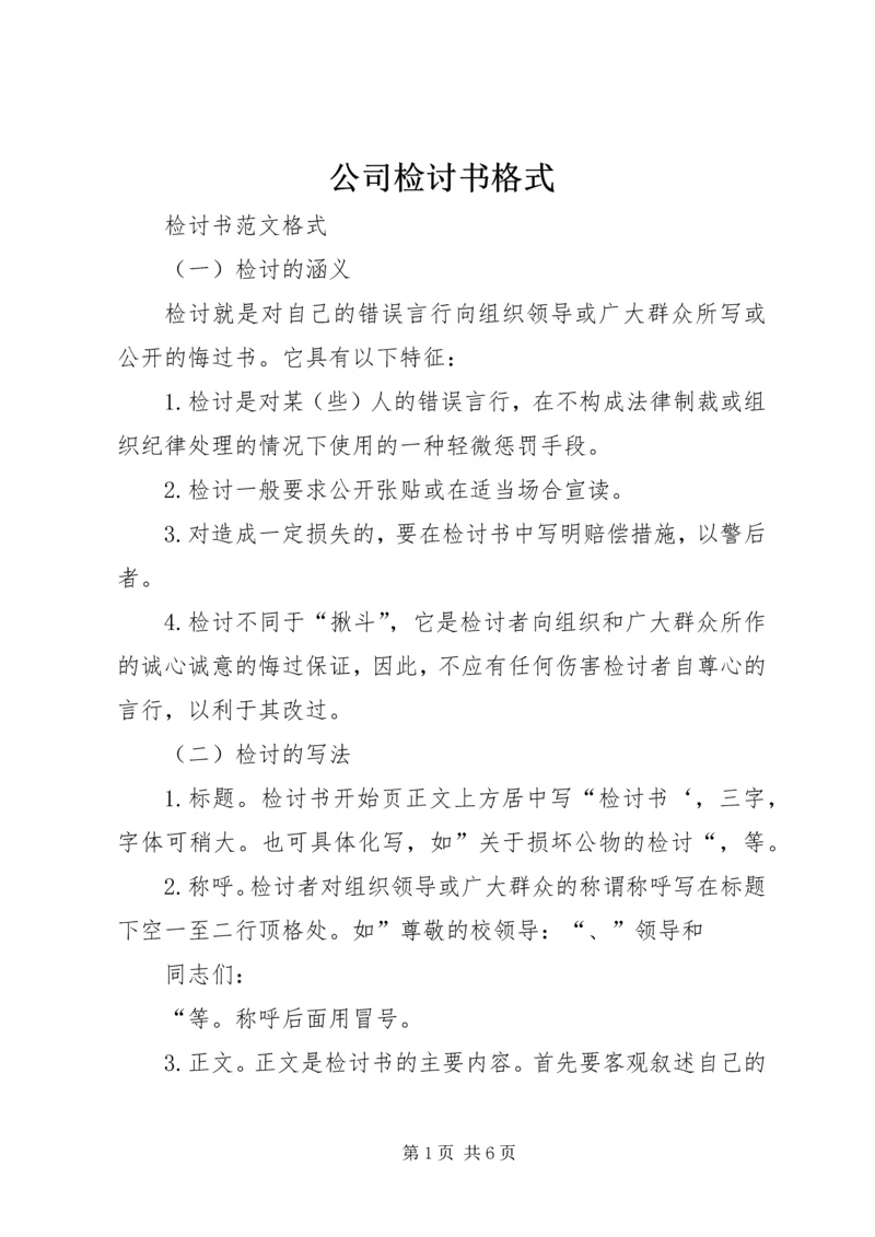 公司检讨书格式 (3).docx