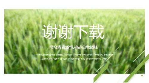 绿色农产品介绍宣传动态PPT模板