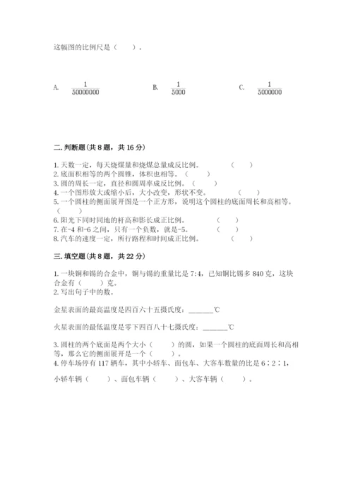 小学六年级下册数学期末卷及答案【夺冠系列】.docx