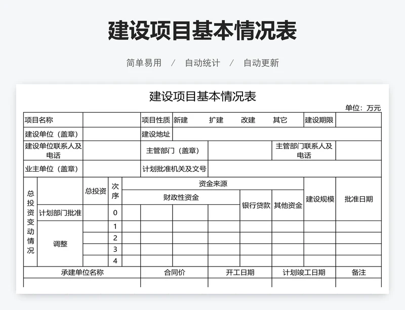 建设项目基本情况表