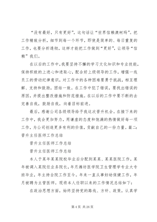 仓储个人晋升工作总结精选.docx