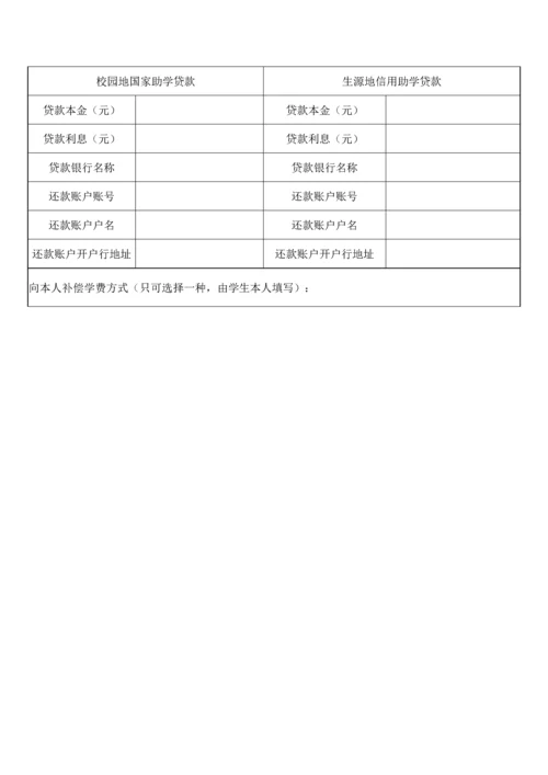 高校学生应征入伍学费补偿国家助学贷款代偿申请表新版.docx