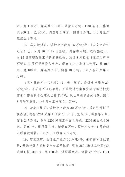 县煤炭安全生产经营情况调研报告.docx