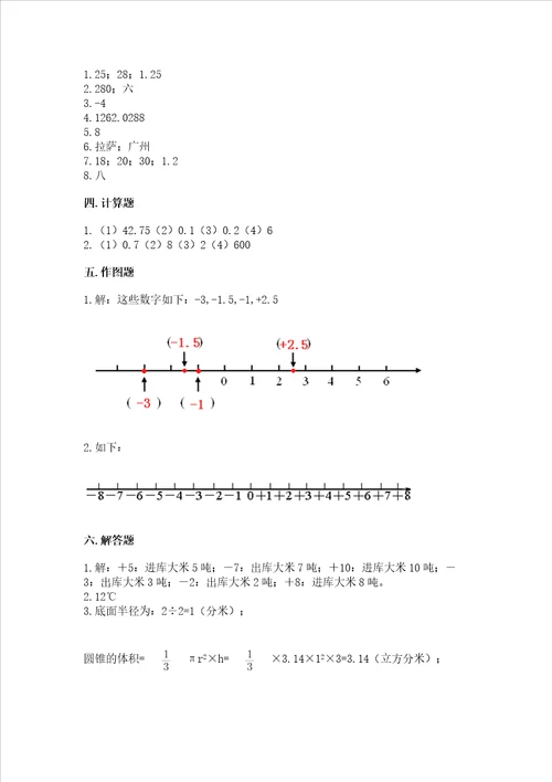 2022小学六年级下册数学期末必刷题有一套word版