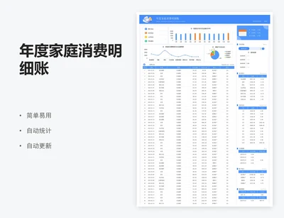 年度家庭消费明细账