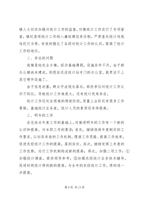 乡镇统计工作个人总结.docx