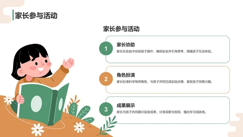 绿色卡通风科学实验PPT
