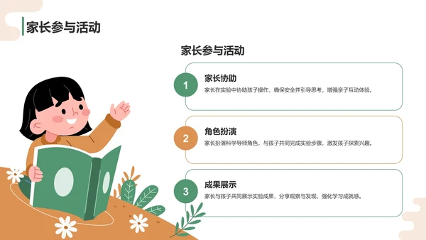 绿色卡通风科学实验PPT