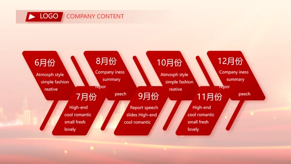 红色喜庆银行10周年庆ppt模板活动策划方案