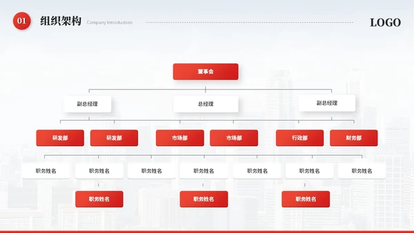 红色简约飘带商务公司介绍企业介绍公司简介企业宣传ppt模板