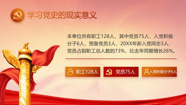 党支部党员大会工作总结汇报PPT