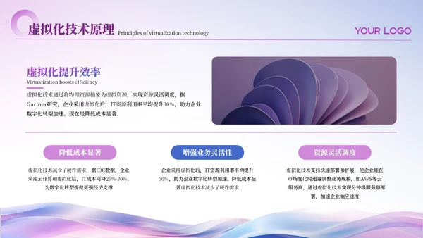 紫色简约风高级IT互联网PPT模板