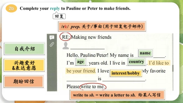 Unit 1  You and me Section A 2a-3c 课件  【人教版2024】英语