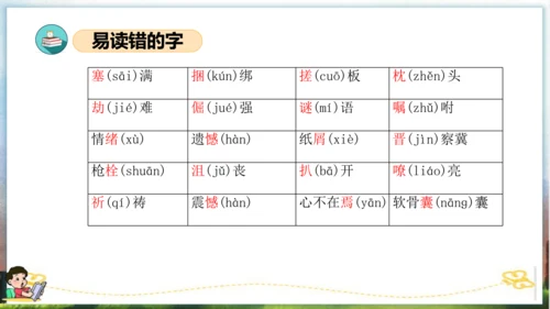 统编版四年级语文下册单元复习第六单元（复习课件）