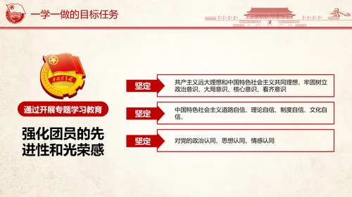 中国共青团一学一做ppt模板