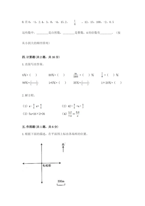 人教版六年级下册数学期末测试卷及参考答案【新】.docx