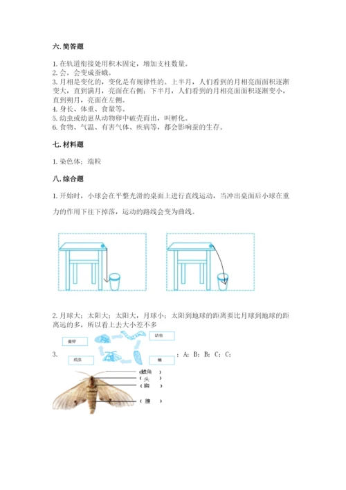 教科版三年级下册科学期末测试卷带答案（模拟题）.docx