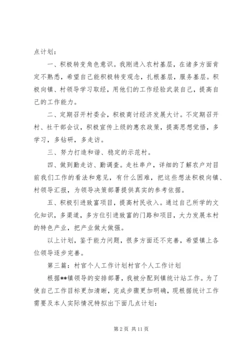 村官个人工作计划(精选多篇).docx