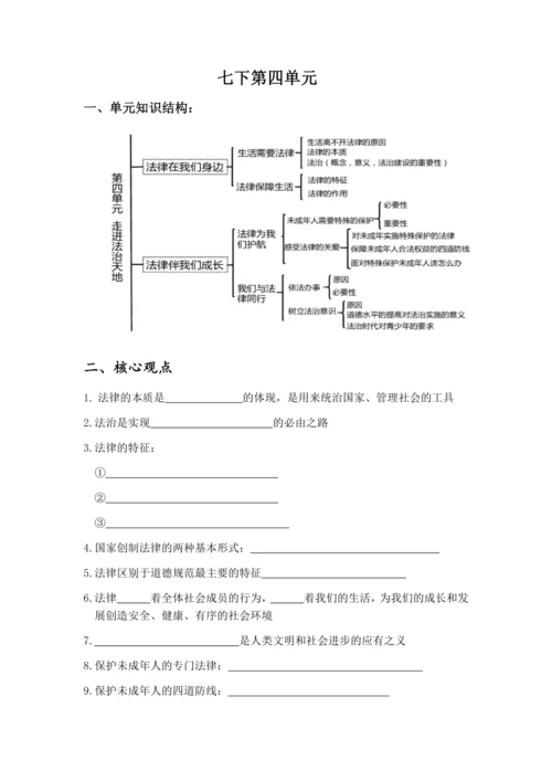 七下第四单元 《走进法治天地》学案