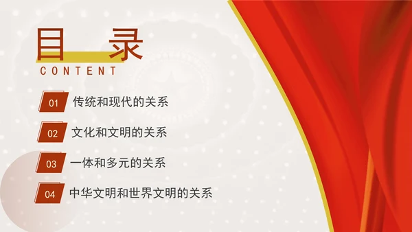 中国传统文化宣传建设中华民族现代文明要把握好的关系专题党课PPT