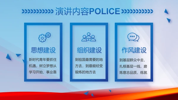 蓝色大气警察公安机关忠诚教育动态PPT模板