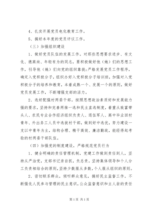 XX年度农村党支部工作计划范文.docx