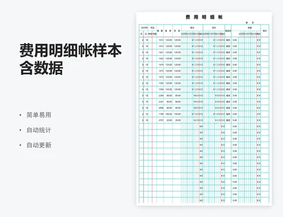 费用明细帐样本含数据