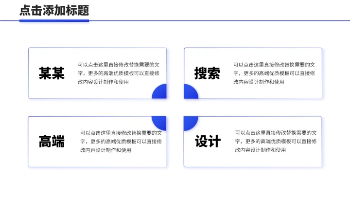 蓝色高端工作汇报总结PPT模板