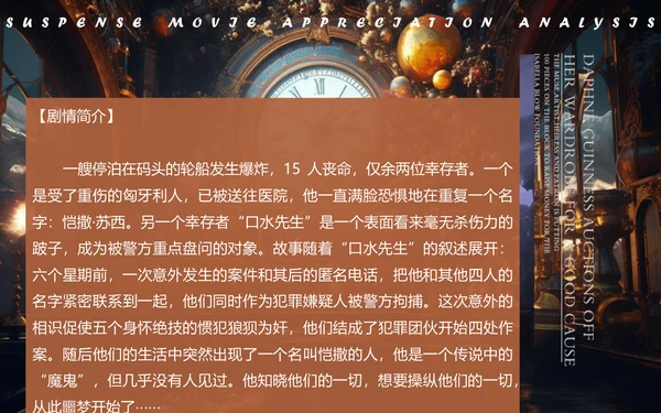 影视欣赏悬疑片悬疑电影通用PPT模板