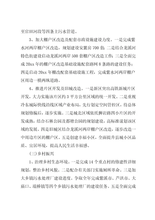 20xx年城建工作计划