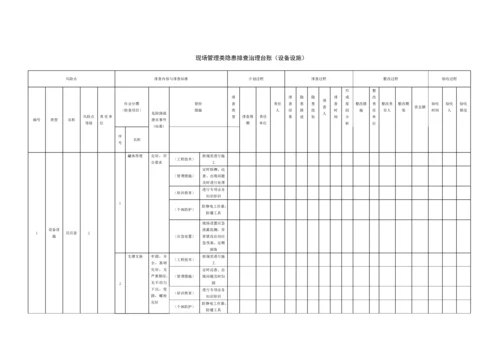 现场管理类隐患排查治理台账设备设施.docx