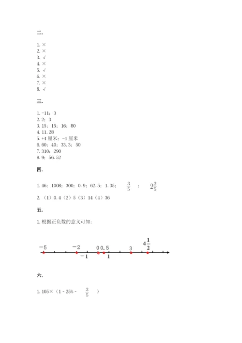 青岛版数学小升初模拟试卷附参考答案（突破训练）.docx