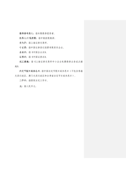 投资有限公司非公开发行中小企业私募债券募集说明书模板.docx