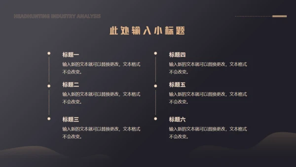 猎头行业分析通用PPT模板