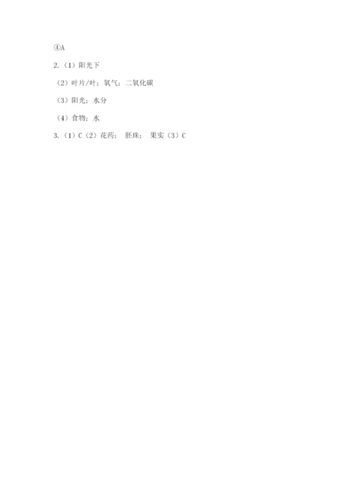 科学四年级下册第一单元《植物的生长变化》测试卷及完整答案【历年真题】.docx