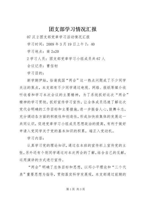 团支部学习情况汇报 (3).docx