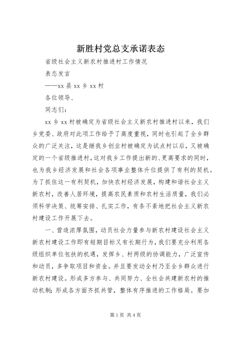 新胜村党总支承诺表态 (2).docx