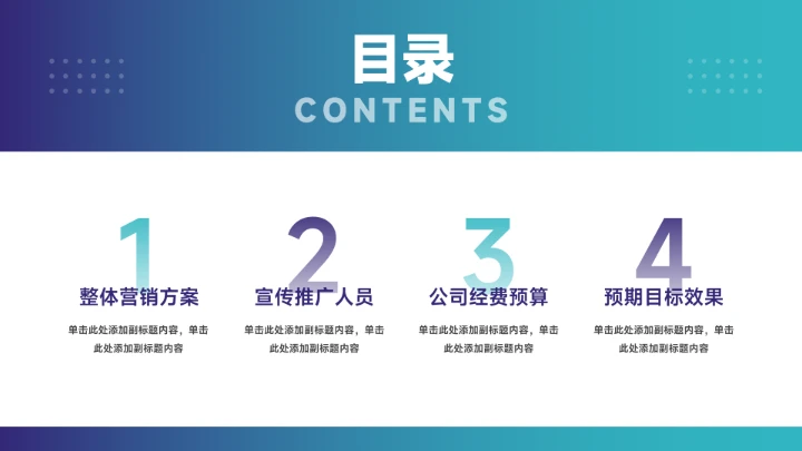 蓝色渐变实用欧美品牌营销策划PPT模板