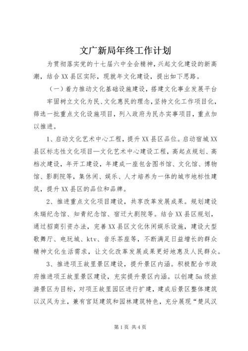 文广新局年终工作计划.docx