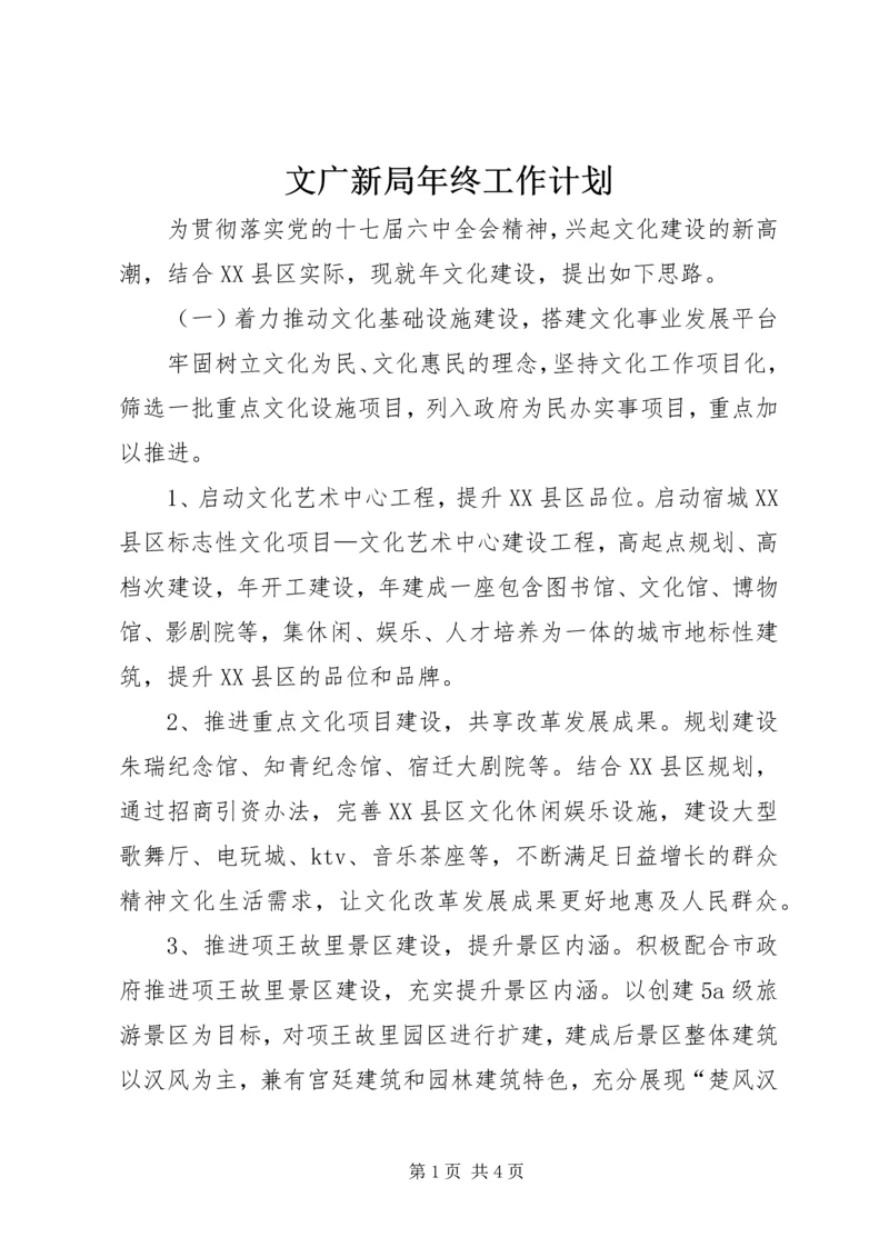 文广新局年终工作计划.docx