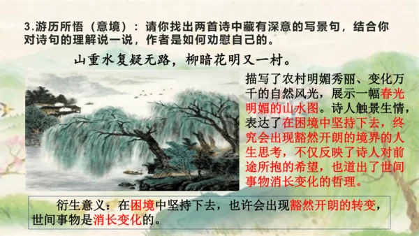 21.古代诗歌五首 对比阅读《游山西村》《己亥杂诗》课件(共13张PPT)