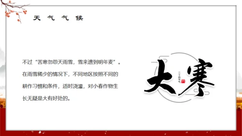 中国传统节气大寒通用PPT模板