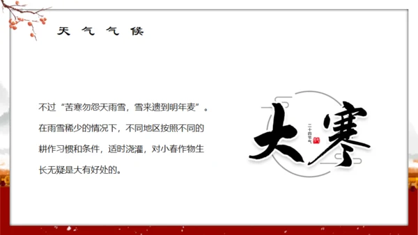 中国传统节气大寒通用PPT模板