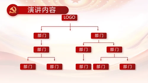 红色大气党建党支部述职报告动态PPT