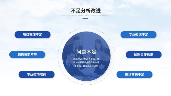 简约雪山商务季度工作总结工作汇报述职报告ppt模板